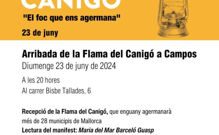 La flama del Canigó arribarà a Campos per Sant Joan